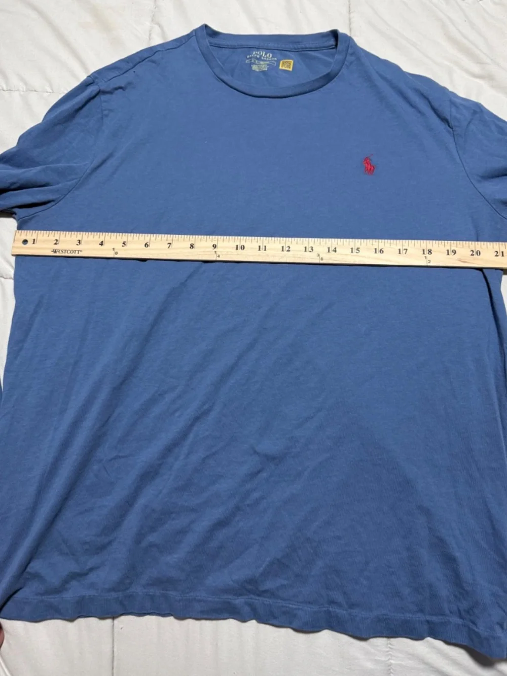 Polo Ralph Lauren Shirt Mens L Large Cornflower Blue Classic Fit Long Sleeve